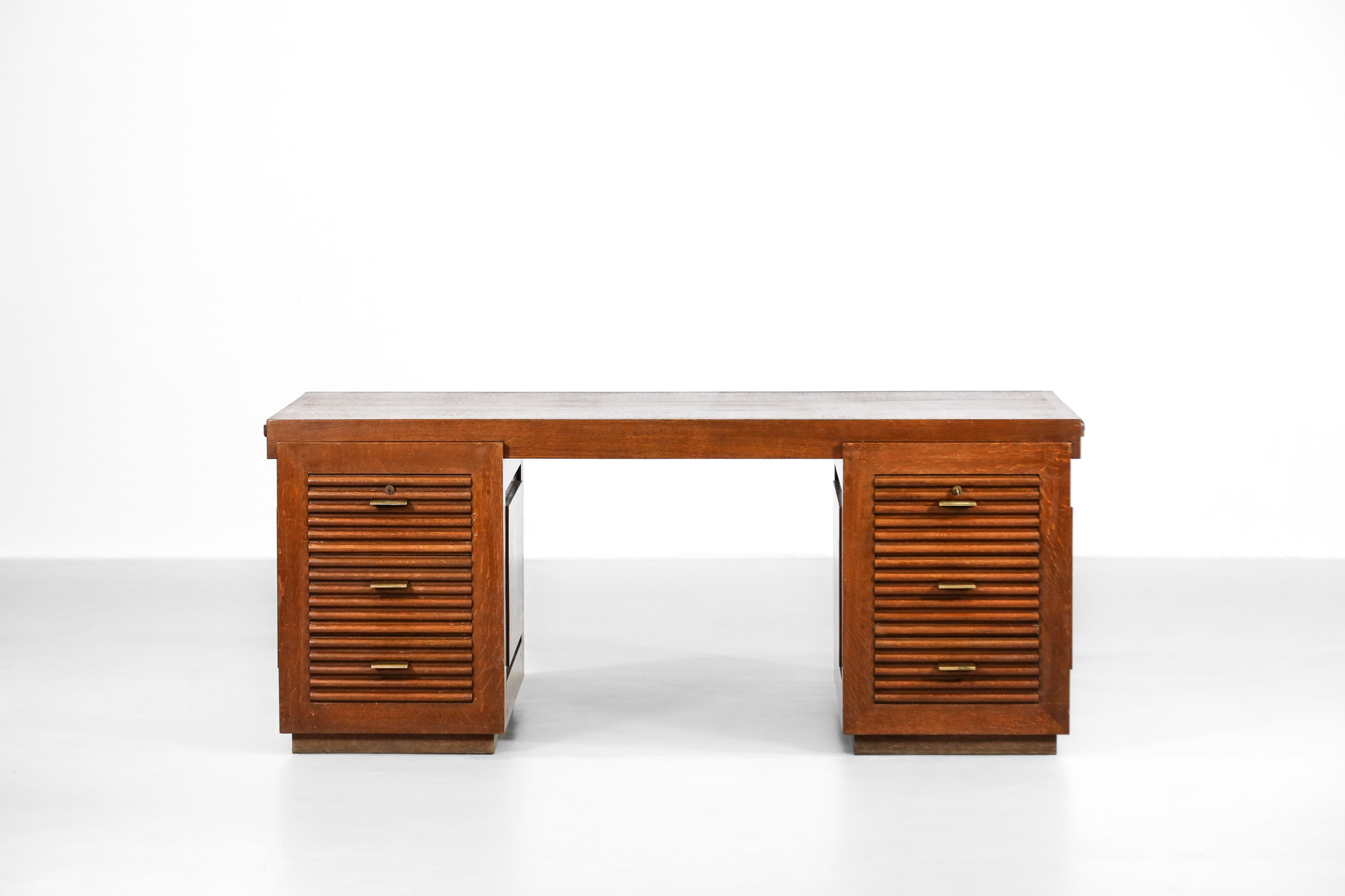 Bureau Moderniste charles Dudouyt chene massif art deco 28