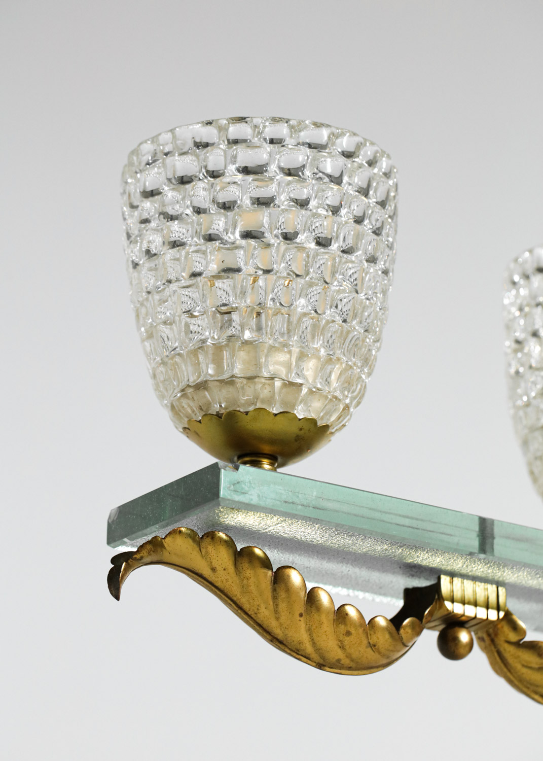 grand lustre italien années 50 6 tulipes en verre Barovier et Toso