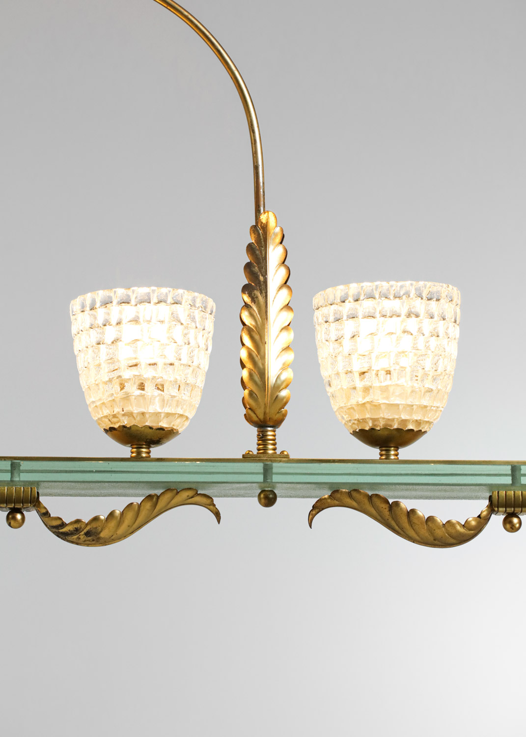 grand lustre italien années 50 6 tulipes en verre Barovier et Toso