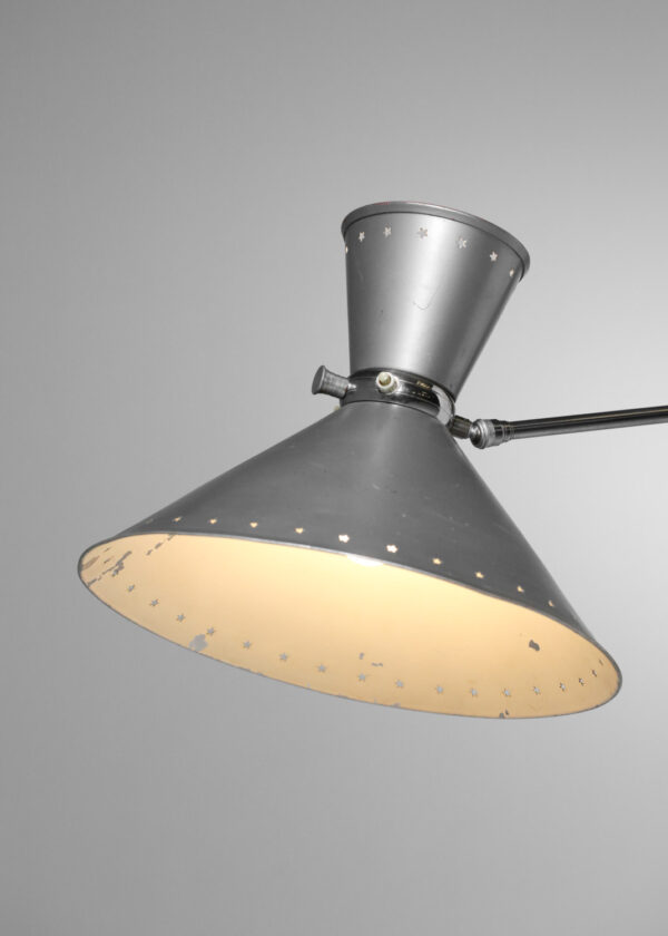 Grande applique potence Lunel métal chromé étoiles années 60 - G656