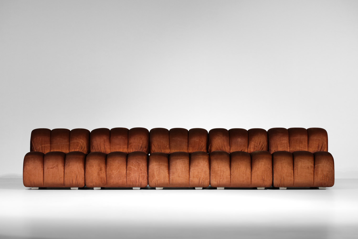 canapé sofa italien 5 modules années 70 style mario bellini chauffeuse