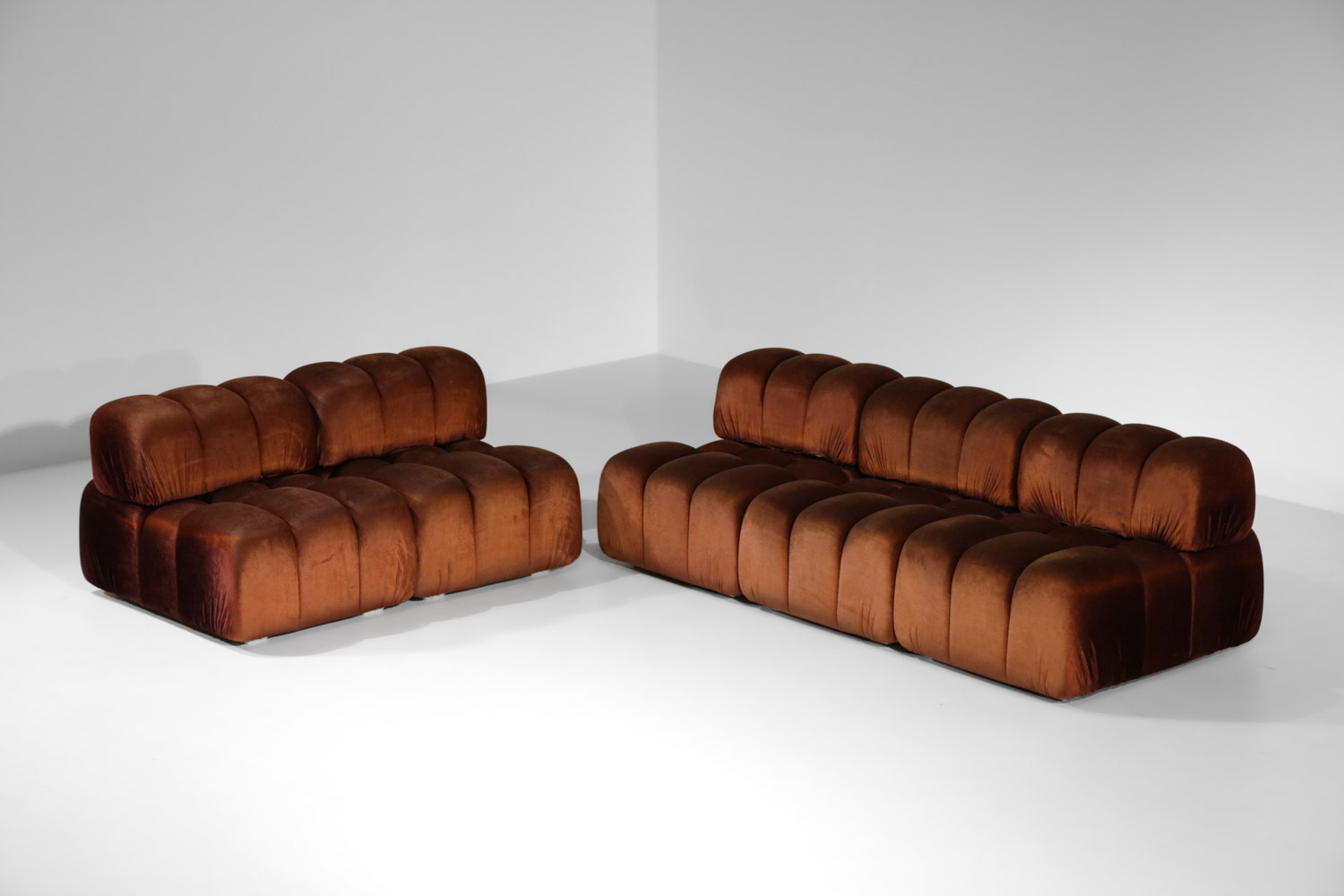 canapé sofa italien 5 modules années 70 style mario bellini chauffeuse