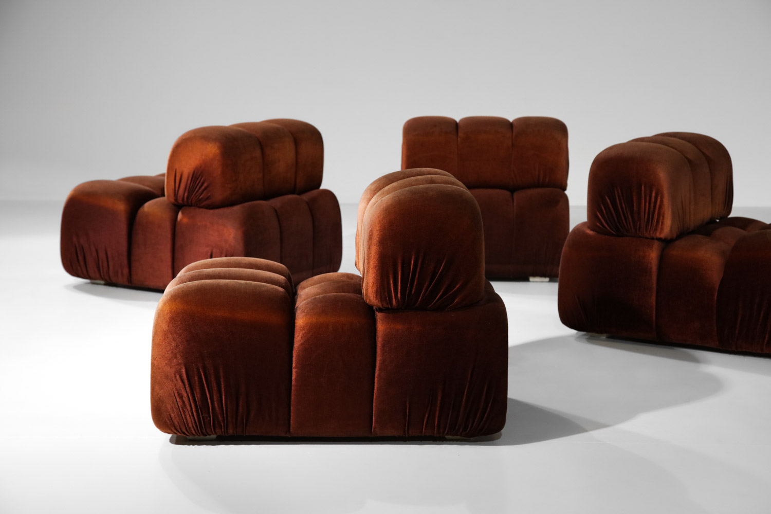 canapé sofa italien 5 modules années 70 style mario bellini chauffeuse