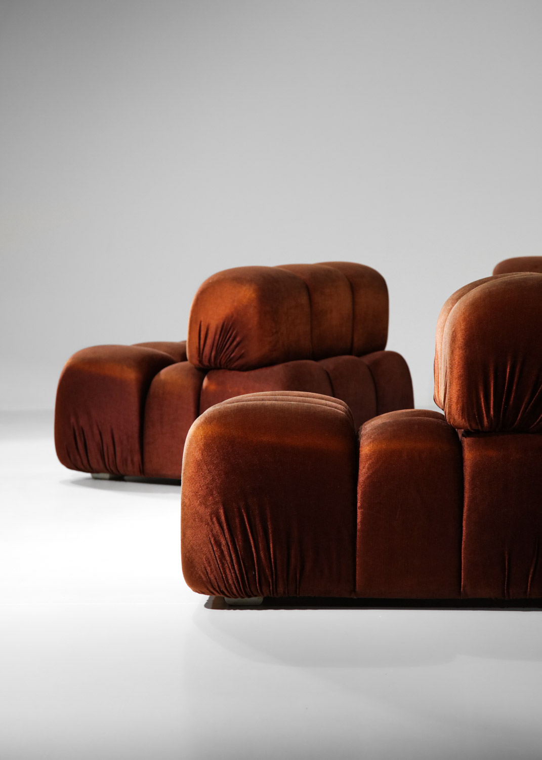 canapé sofa italien 5 modules années 70 style mario bellini chauffeuse