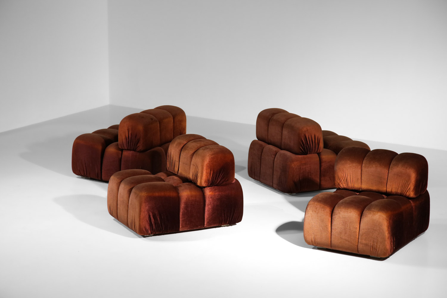 canapé sofa italien 5 modules années 70 style mario bellini chauffeuse