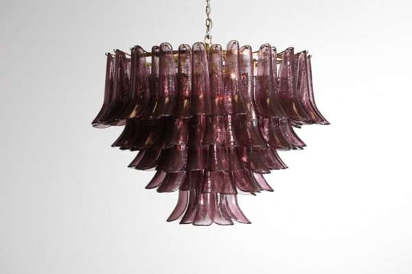 Grand Lustre italien Murano moderne à palmettes "Palma" - EL151