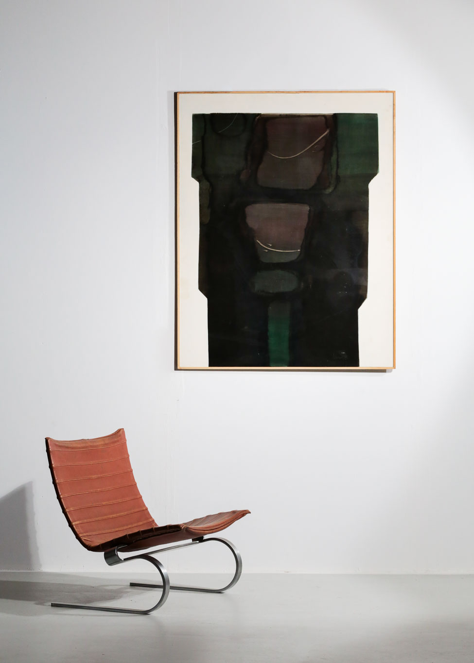 Huile sur panneau Guy Dessauges 1977 "entrevue" – Image 8