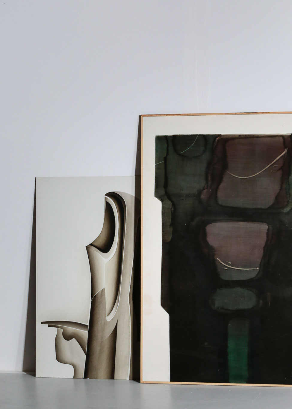 Huile sur panneau Guy Dessauges 1977 "entrevue" – Image 4