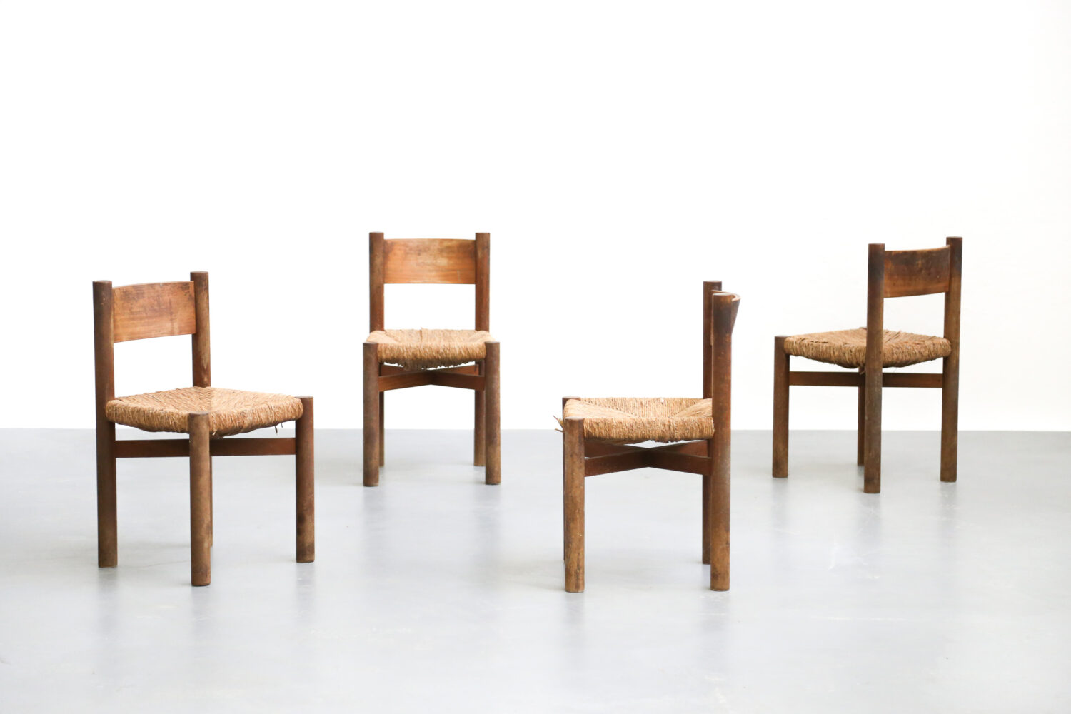 4 chaises Charlotte Perriand chair meribel design french