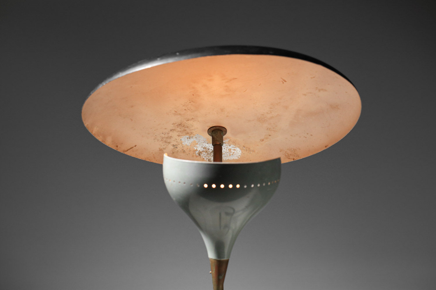 Lampe de table stillux italienne des années 60 grise et noire - G718