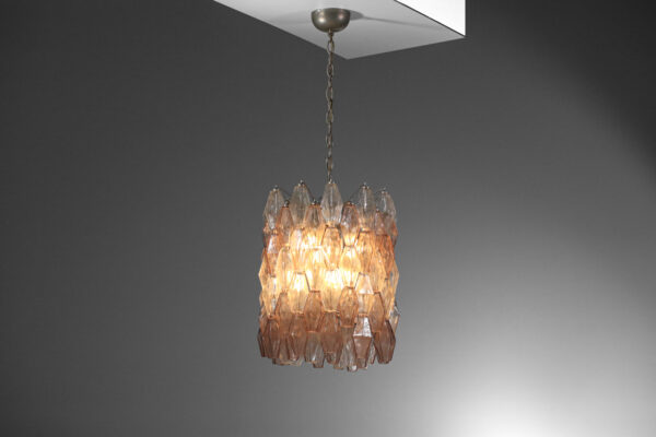 Lustre en verre polyhèdres originaux italien venini par Carlo Scarpa années 50 - G515