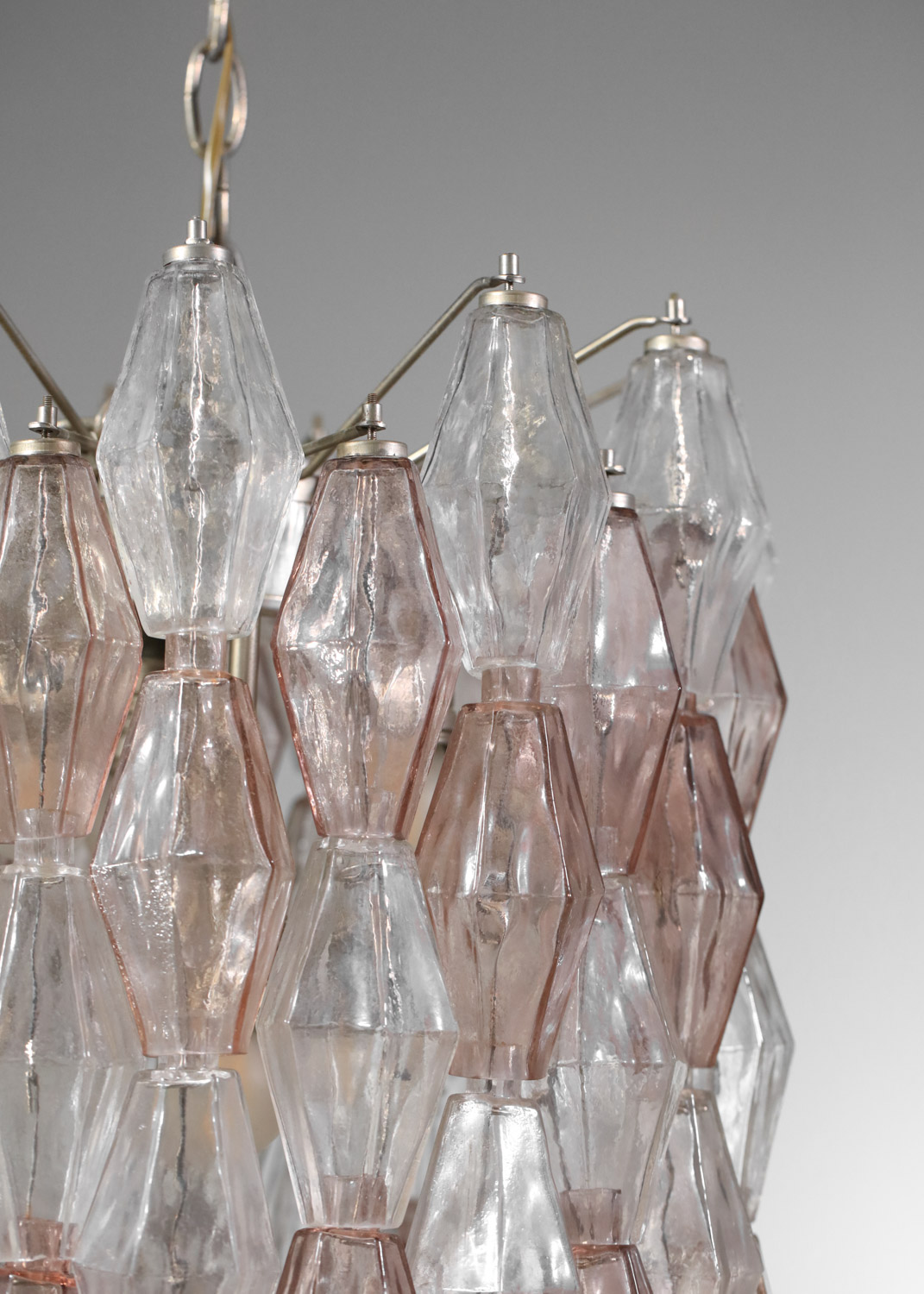 Lustre en verre polyhèdres originaux italien venini par Carlo Scarpa années 50 - G515