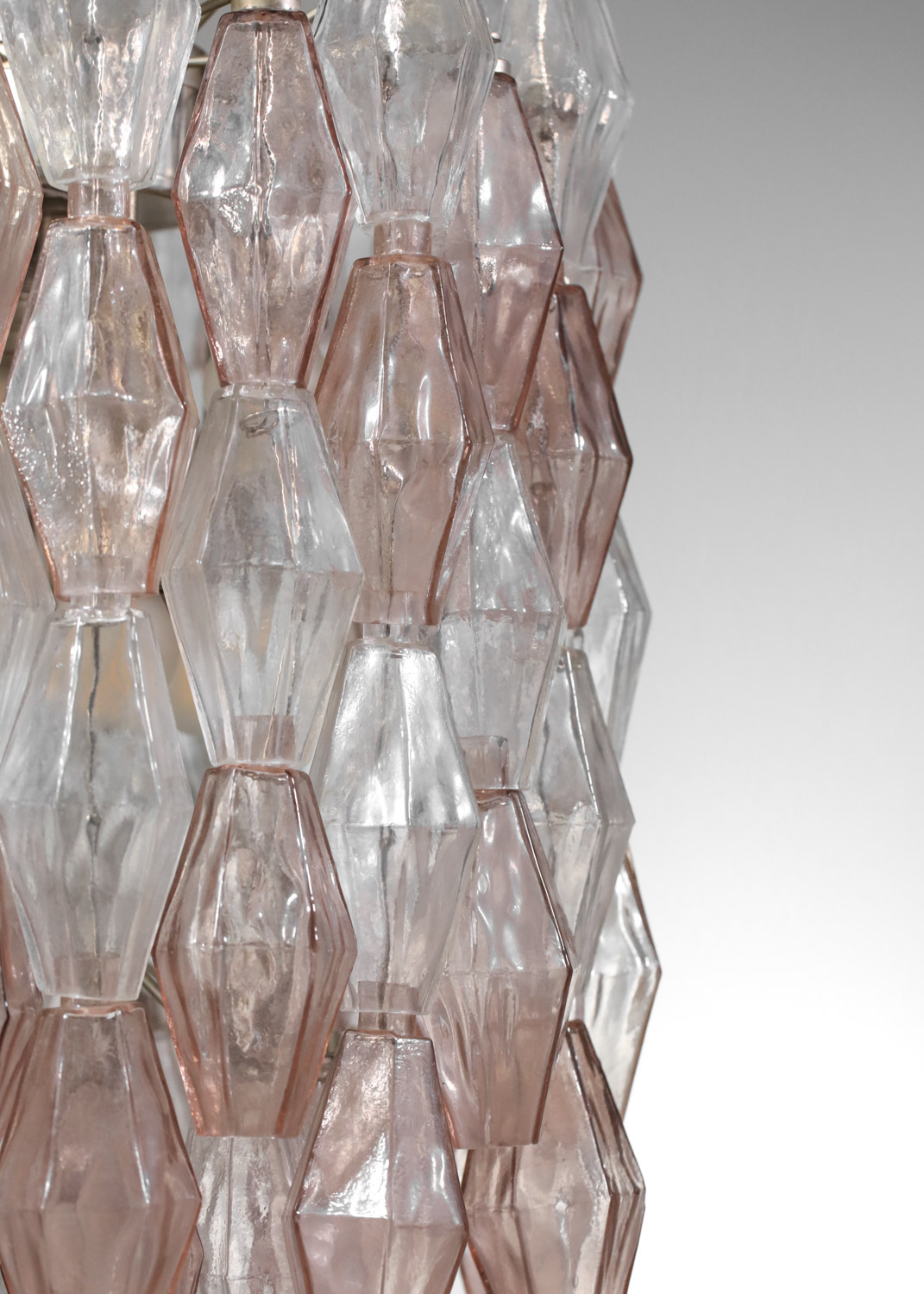 Lustre en verre polyhèdres originaux italien venini par Carlo Scarpa années 50 - G515