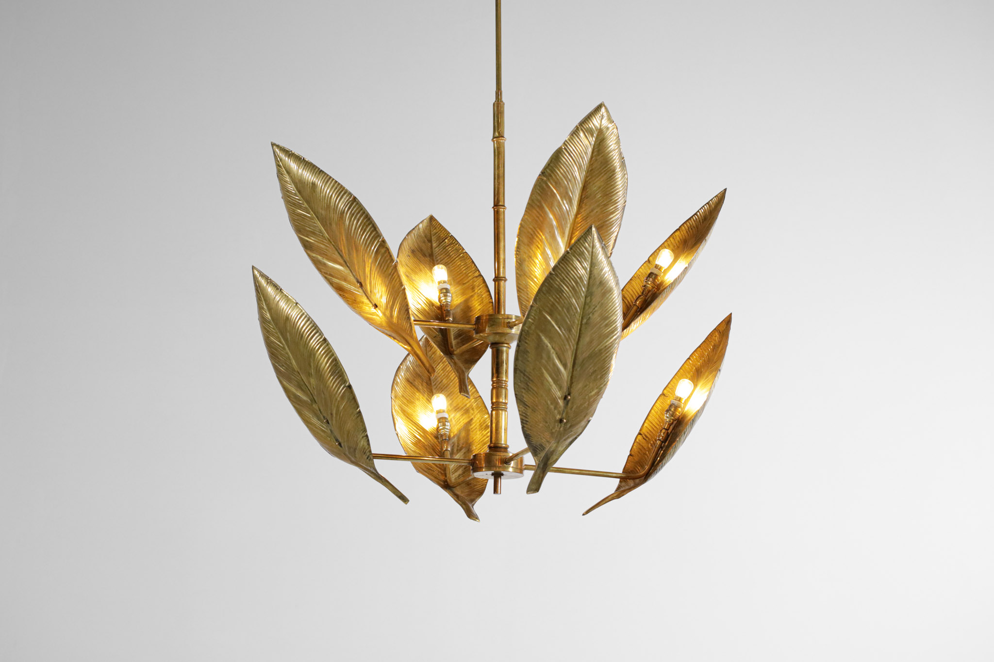 Lustre italien moderne feuille flora style tommaso barby VF104