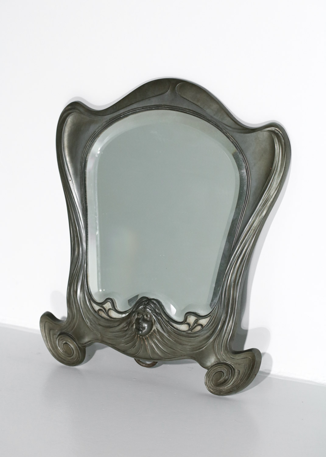 Miroir art nouveau Orivit Jugendstil 1920 Metallwarenfabrik Germany - G883