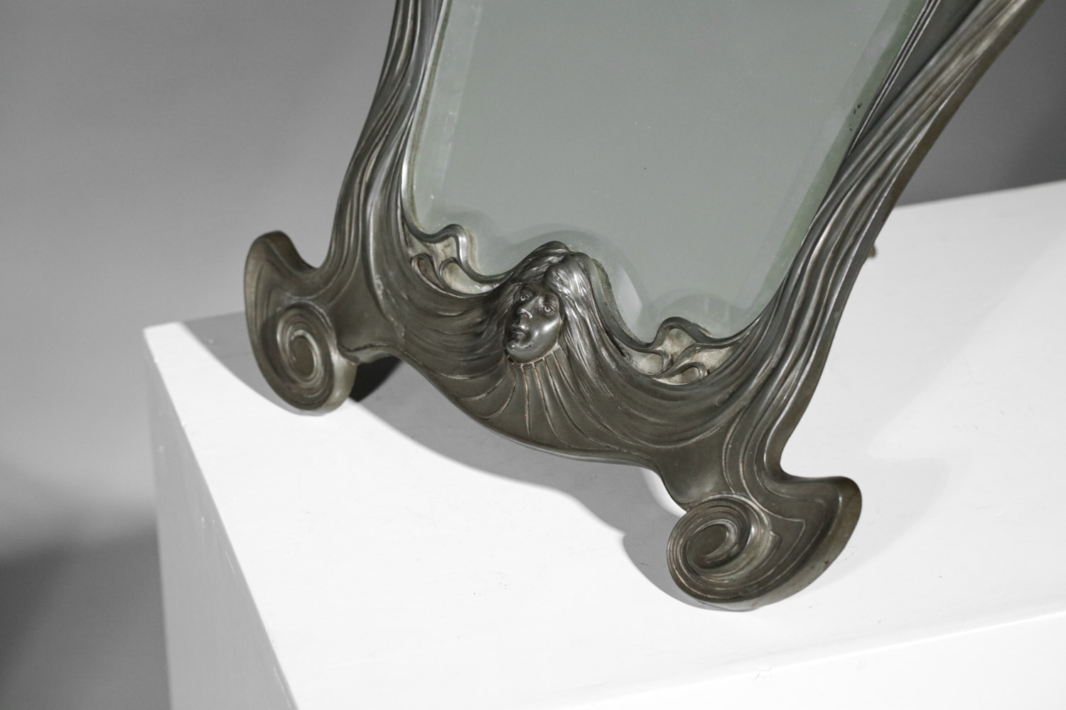 Miroir art nouveau Orivit Jugendstil 1920 Metallwarenfabrik Germany - G883