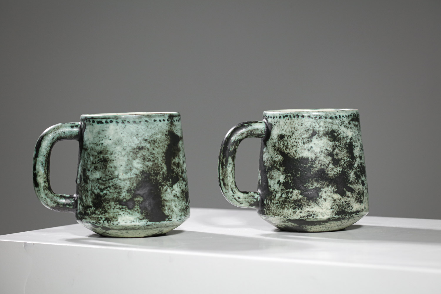 Mugs céramique Jacques blin vert années 50