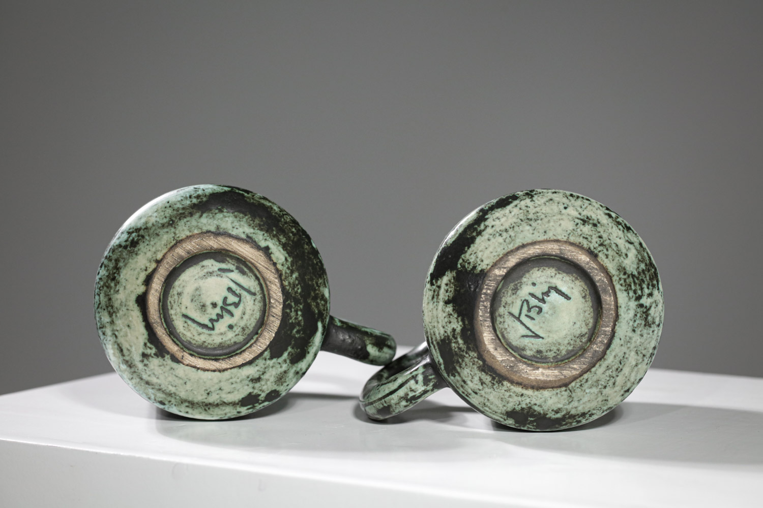 Mugs céramique Jacques blin vert années 50