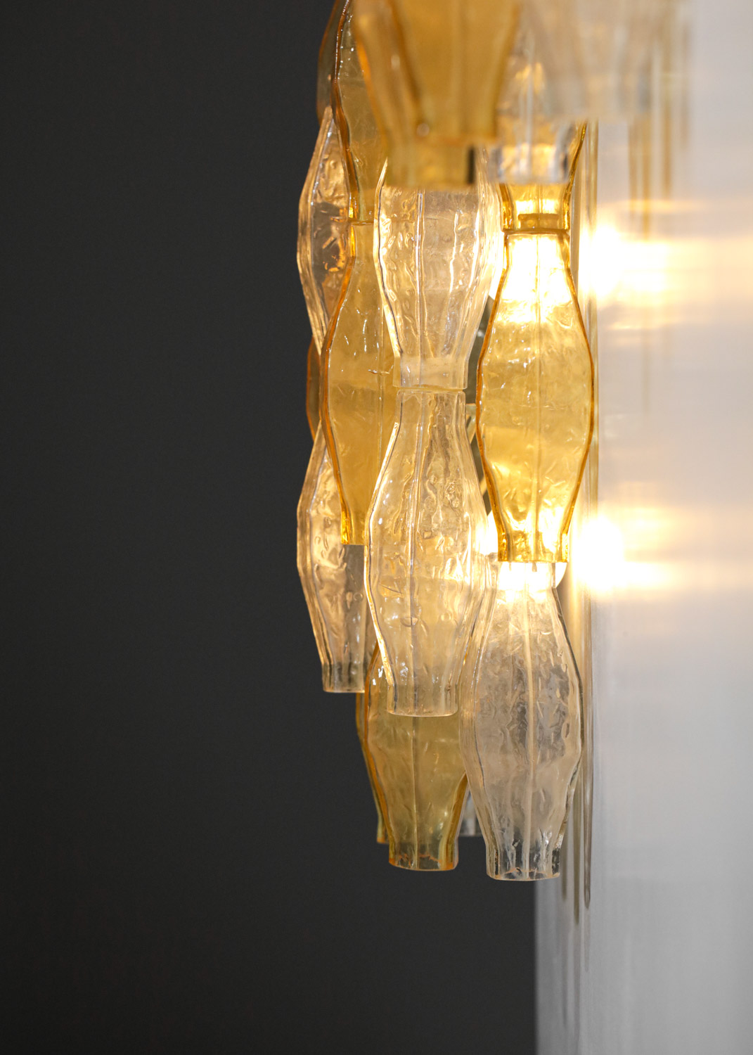 Paire d'appliques italiennes Carlo Scarpa murano venini années 60 - G306