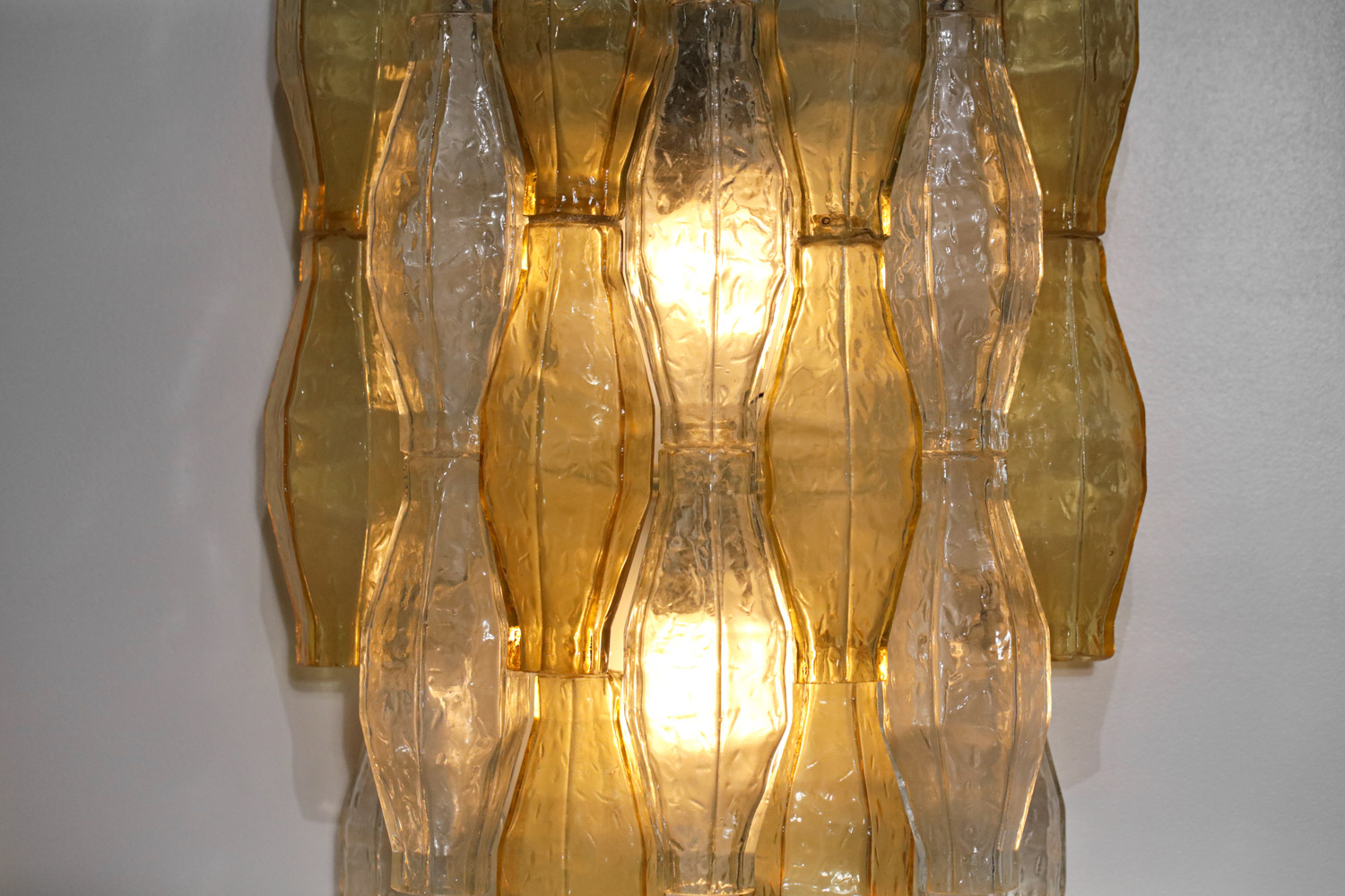 Paire d'appliques italiennes Carlo Scarpa murano venini années 60 - G306