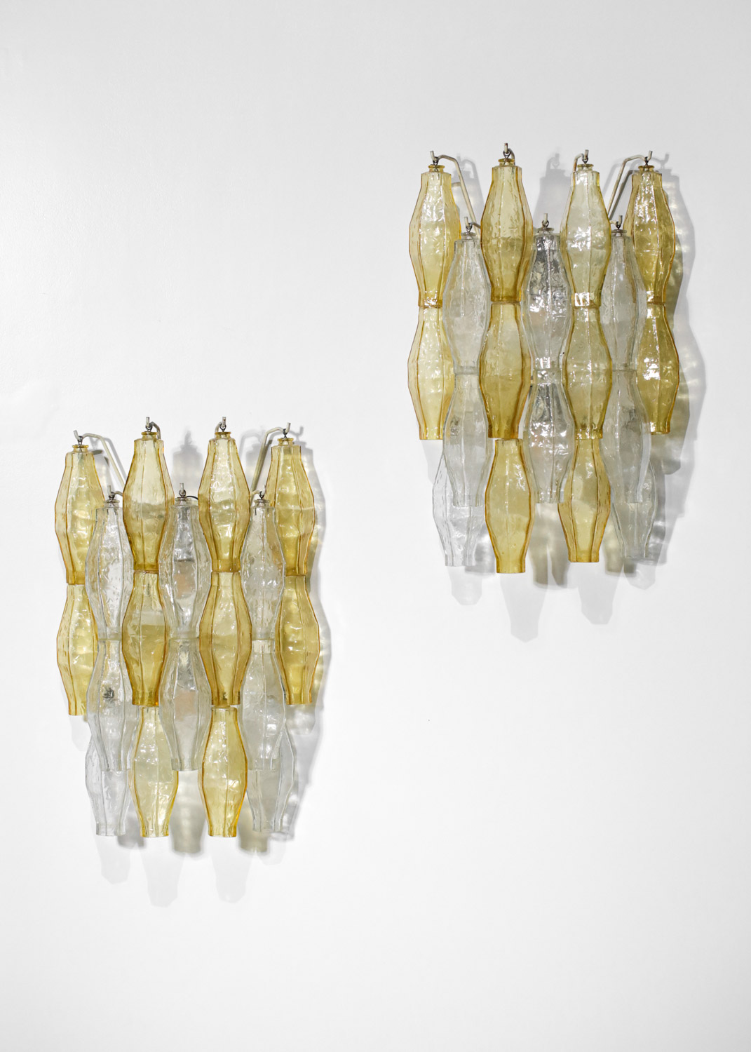 Paire d'appliques italiennes Carlo Scarpa murano venini années 60 - G306