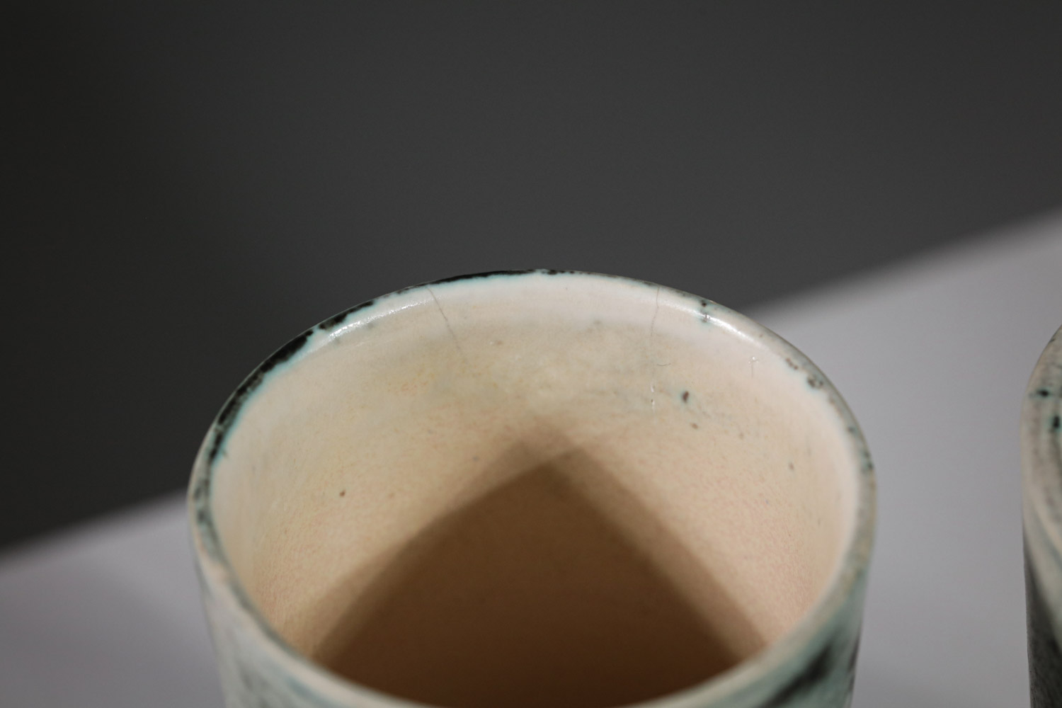 Set pichet et verres en céramique bleue par Jacques Blin années 60 - G646