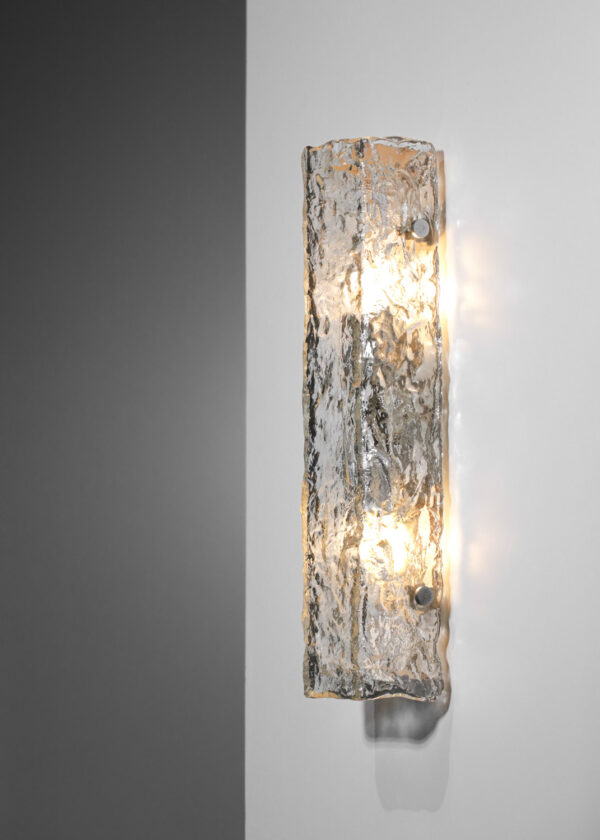 Grande applique en verre années 60 style serge mouille