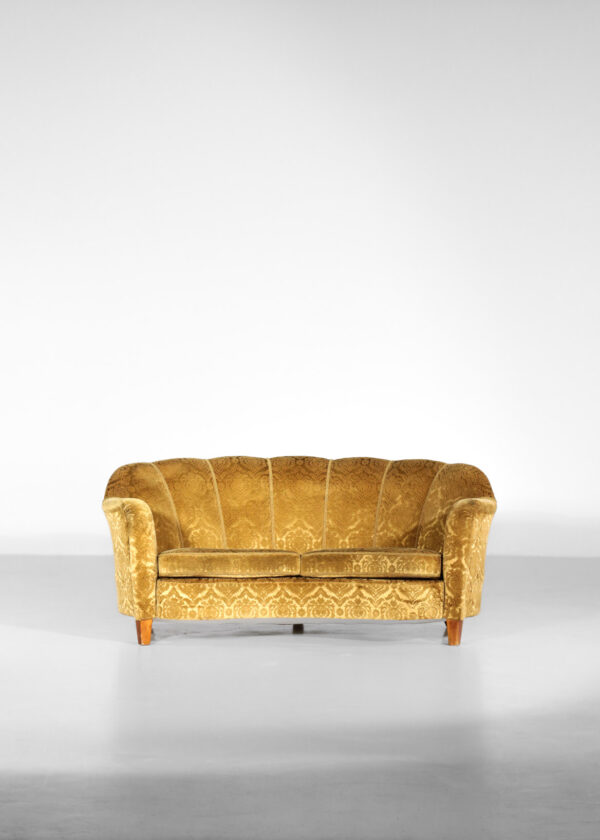 banana sofa des années 60 velour vintage design