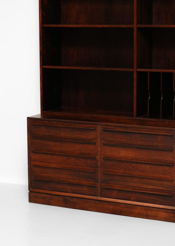 bibliotheque danoise scandinave par H P Hansen palissandre de rio