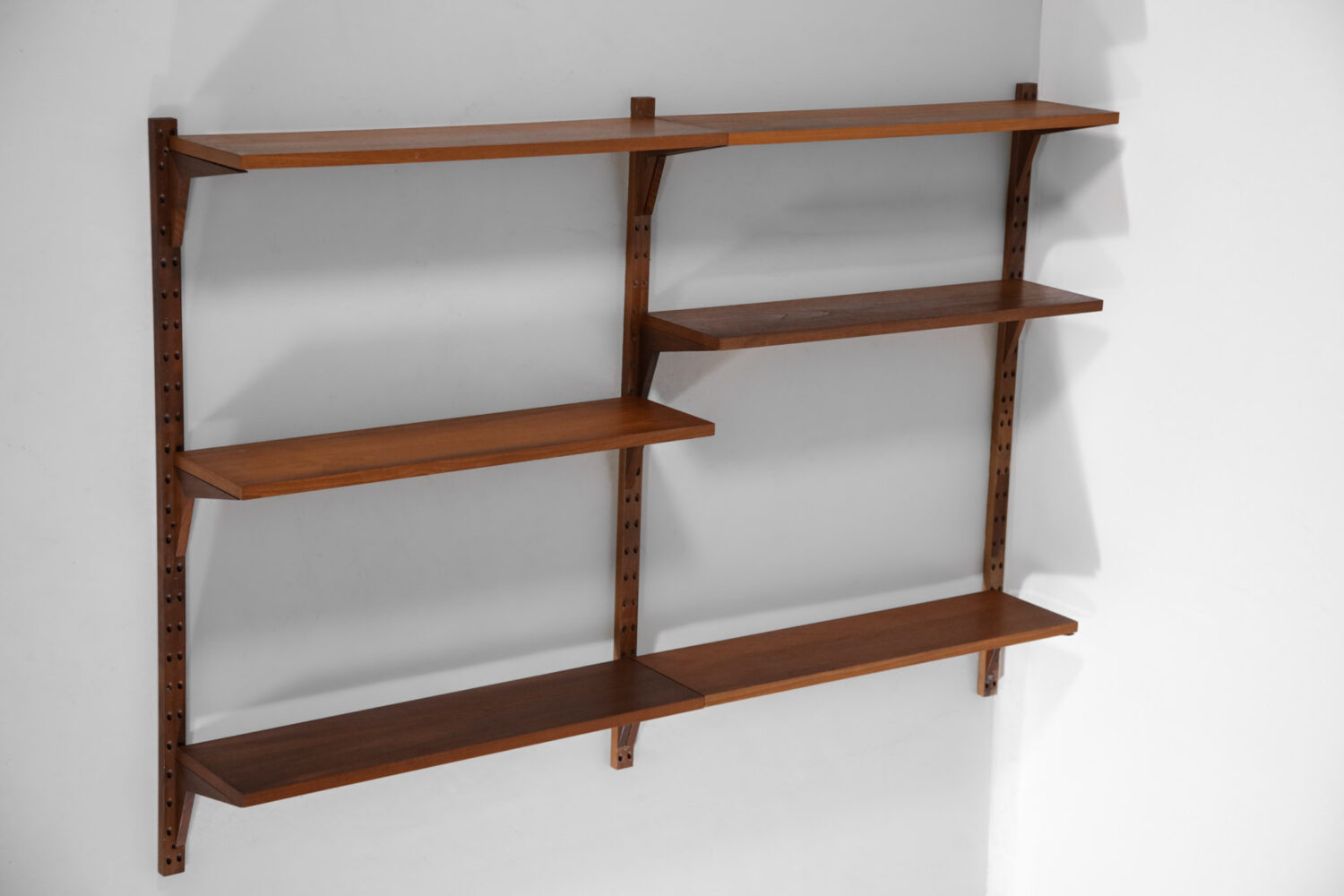 bibliothèque murale poul cadovius 8 étagères scandinave danoise teck