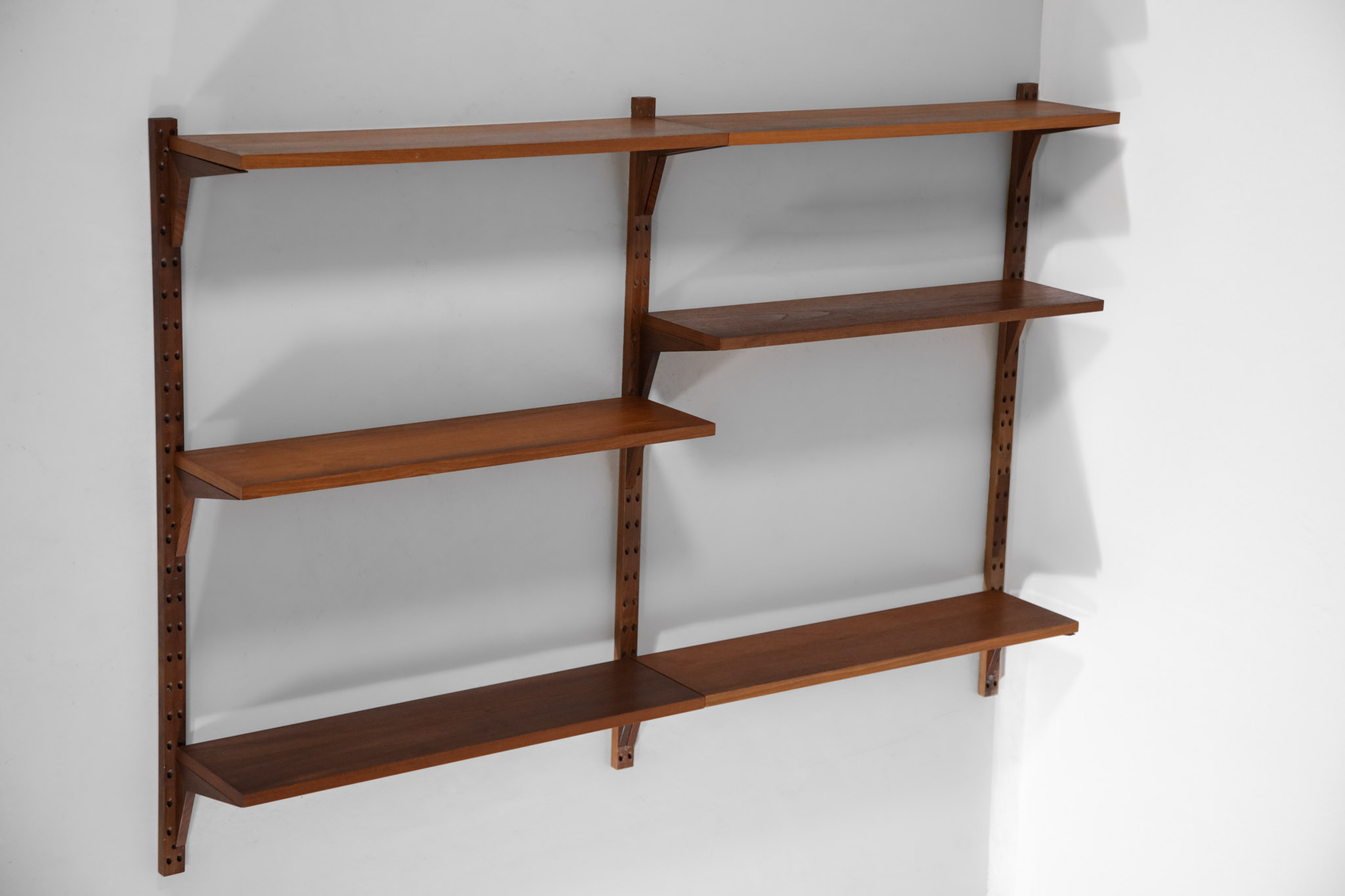 bibliothèque murale poul cadovius 8 étagères scandinave danoise teck