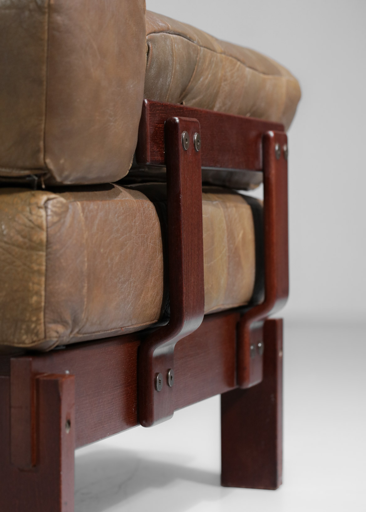 sofa bench style de sede in leather design 60's C232 - Image 7