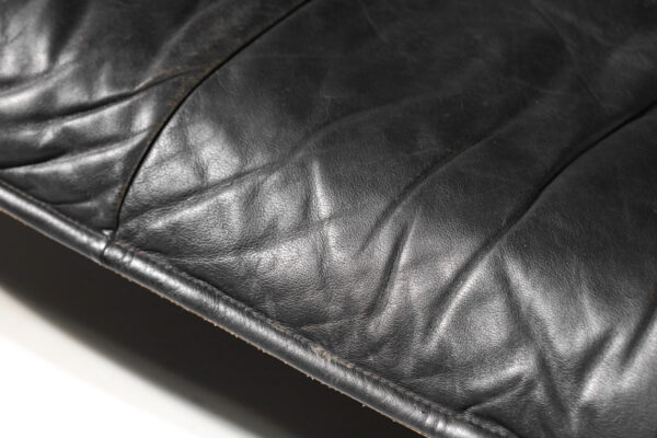 canapé sofa johan bertil haggstrom pour ikea années 70 en cuir et acier chromé