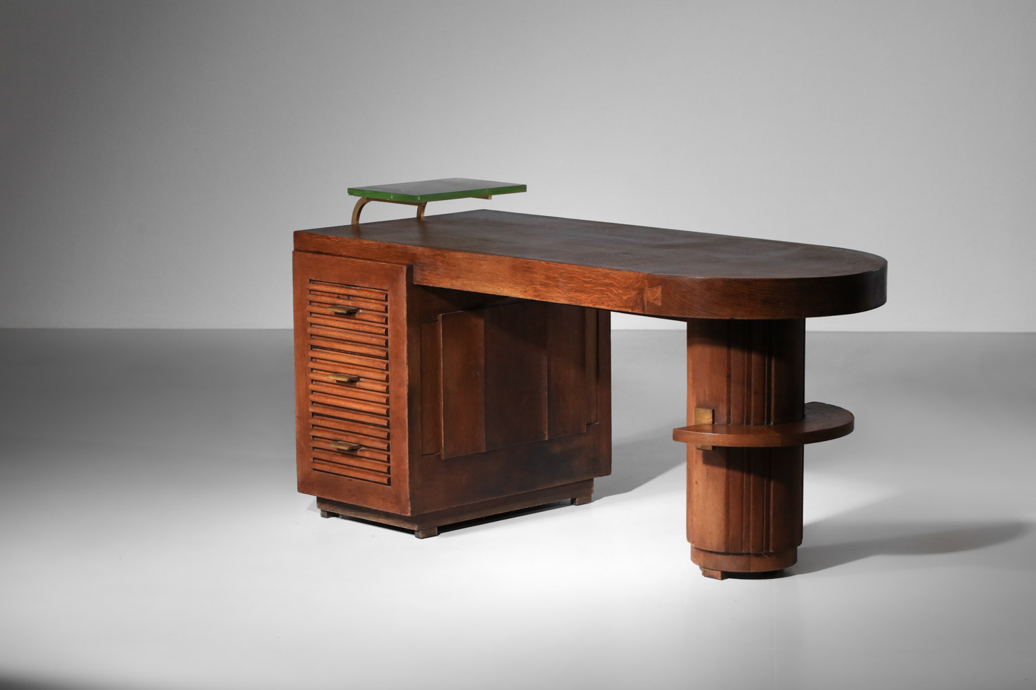 bureau de charles dudouyt en chêne massif art déco des années 30