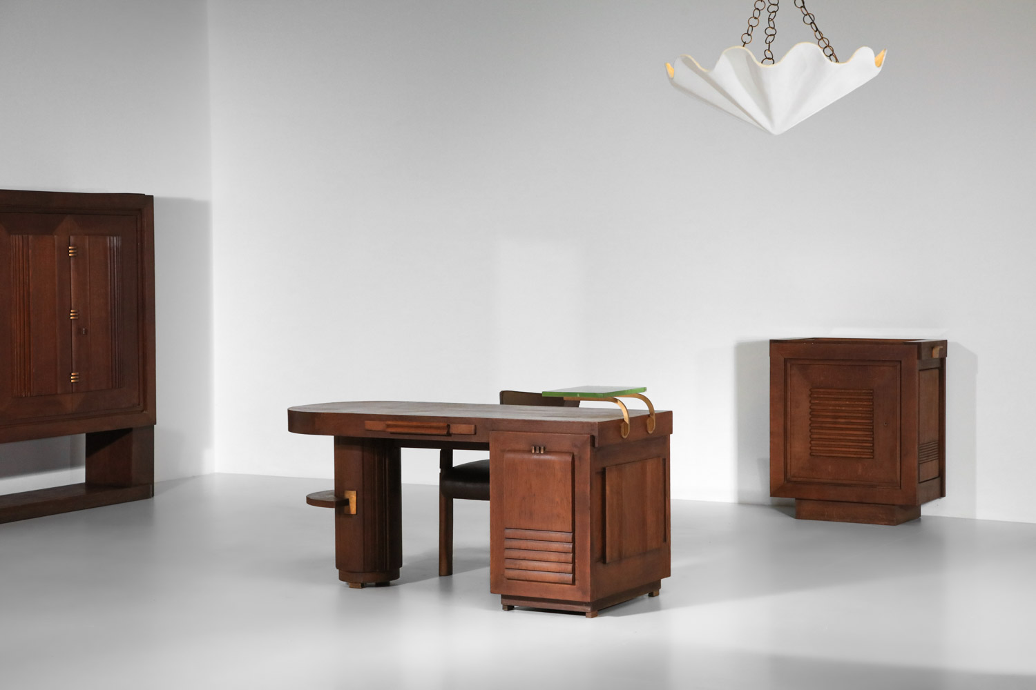 charles dudouyt bureau bar en chêne massif art déco années 30