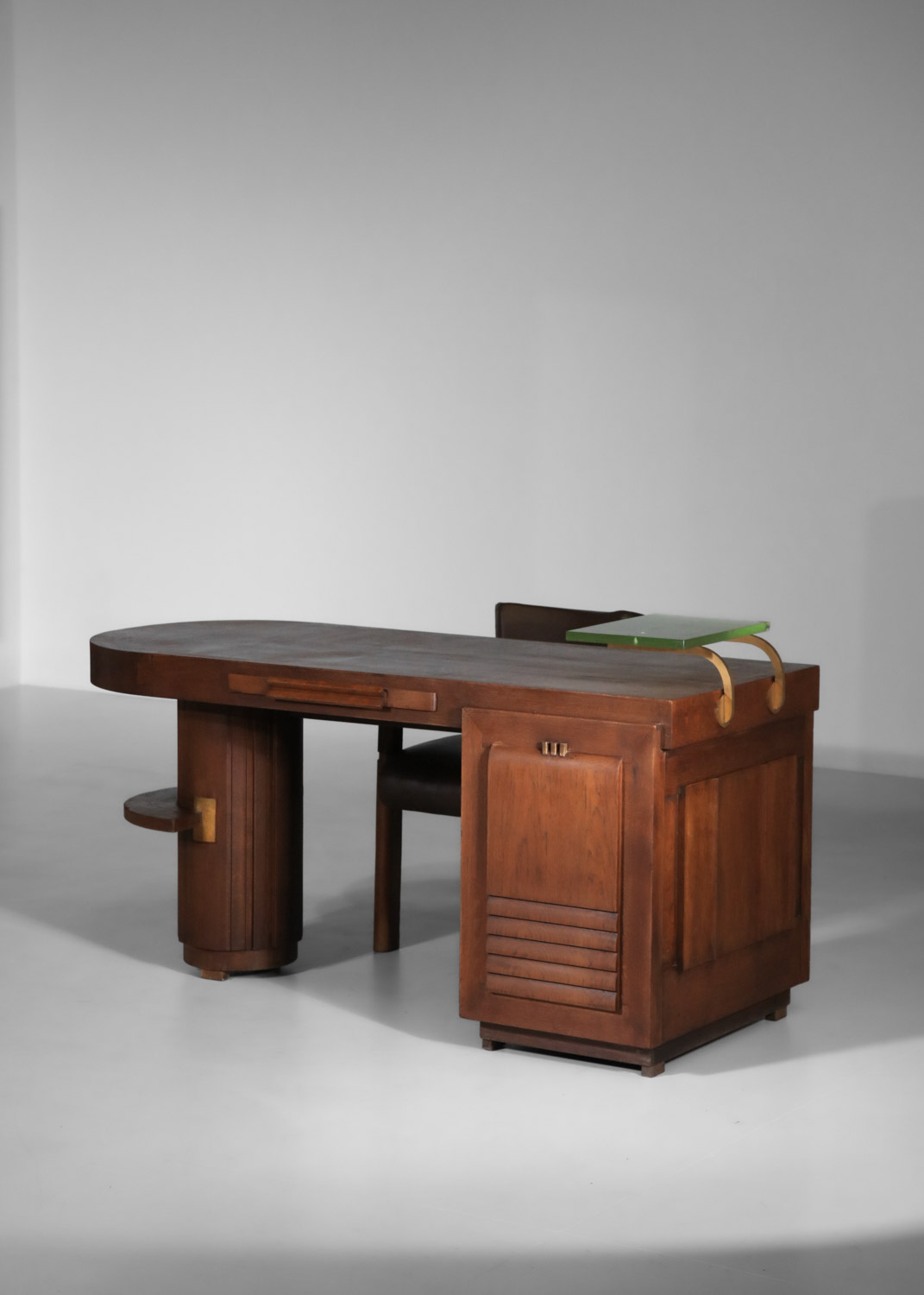 bureau de charles dudouyt en chêne massif art déco des années 30