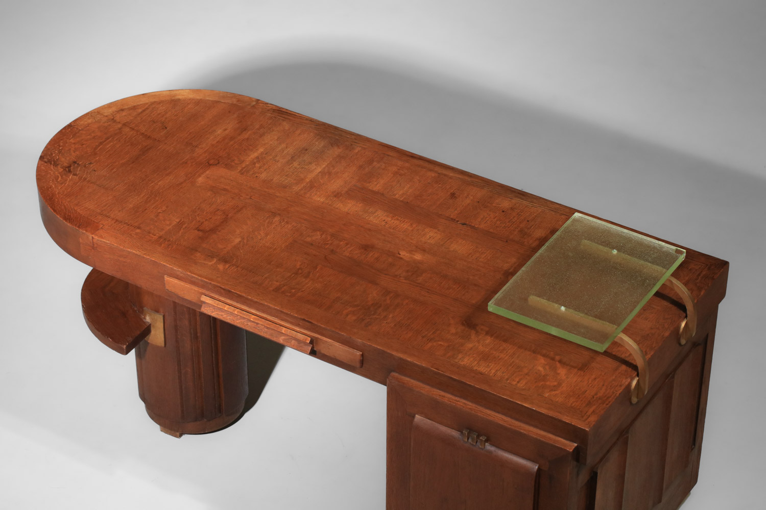 bureau de charles dudouyt en chêne massif art déco des années 30