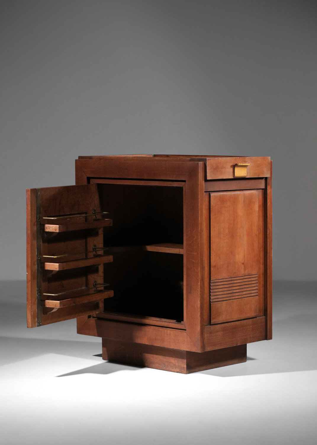 charles dudouyt bureau bar en chêne massif art déco années 30
