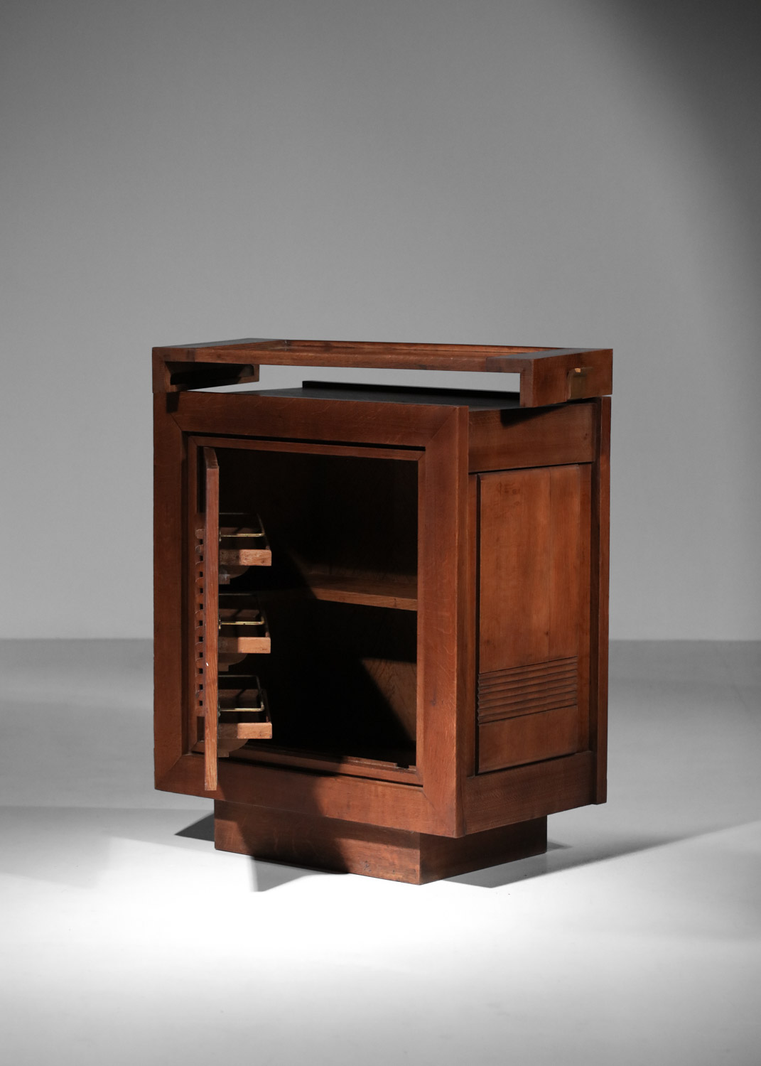 charles dudouyt bureau bar en chêne massif art déco années 30