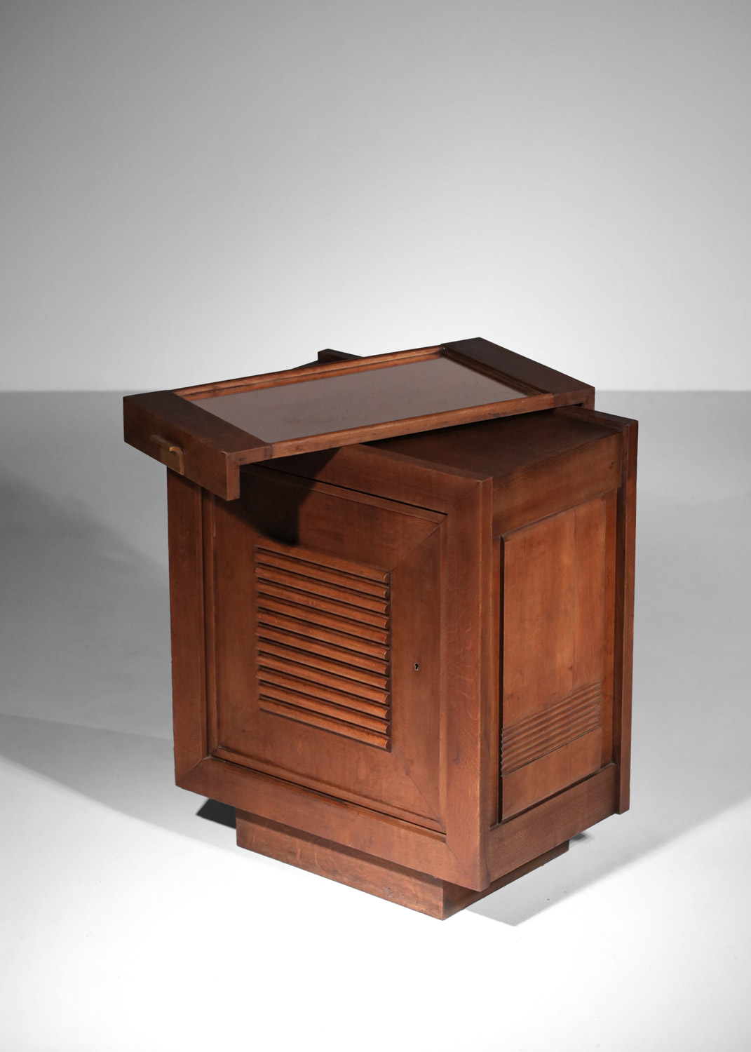 charles dudouyt bureau bar en chêne massif art déco années 30