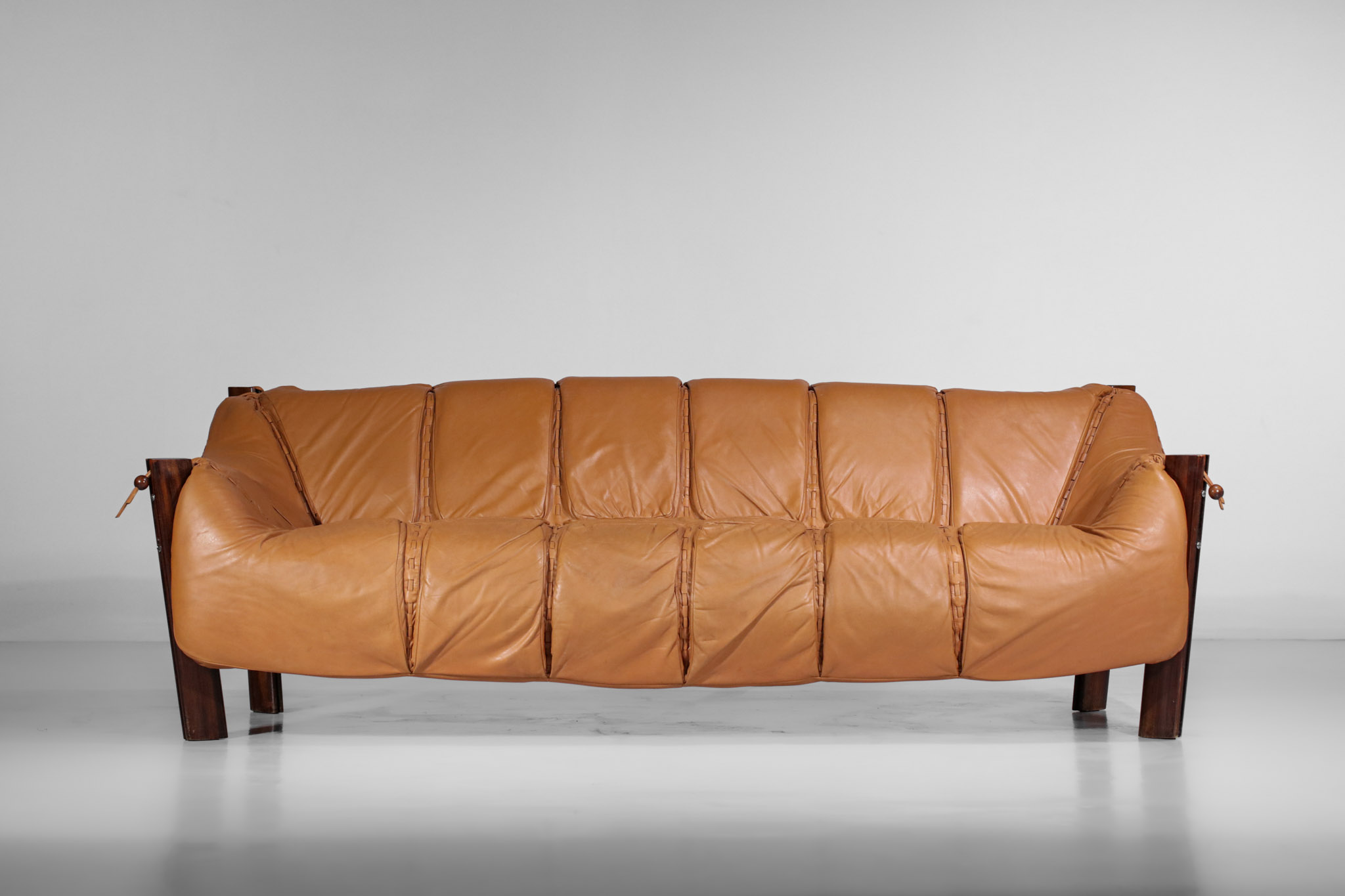 large sofa Percival Lafer MP 211 leather camel - F595 - Image 13