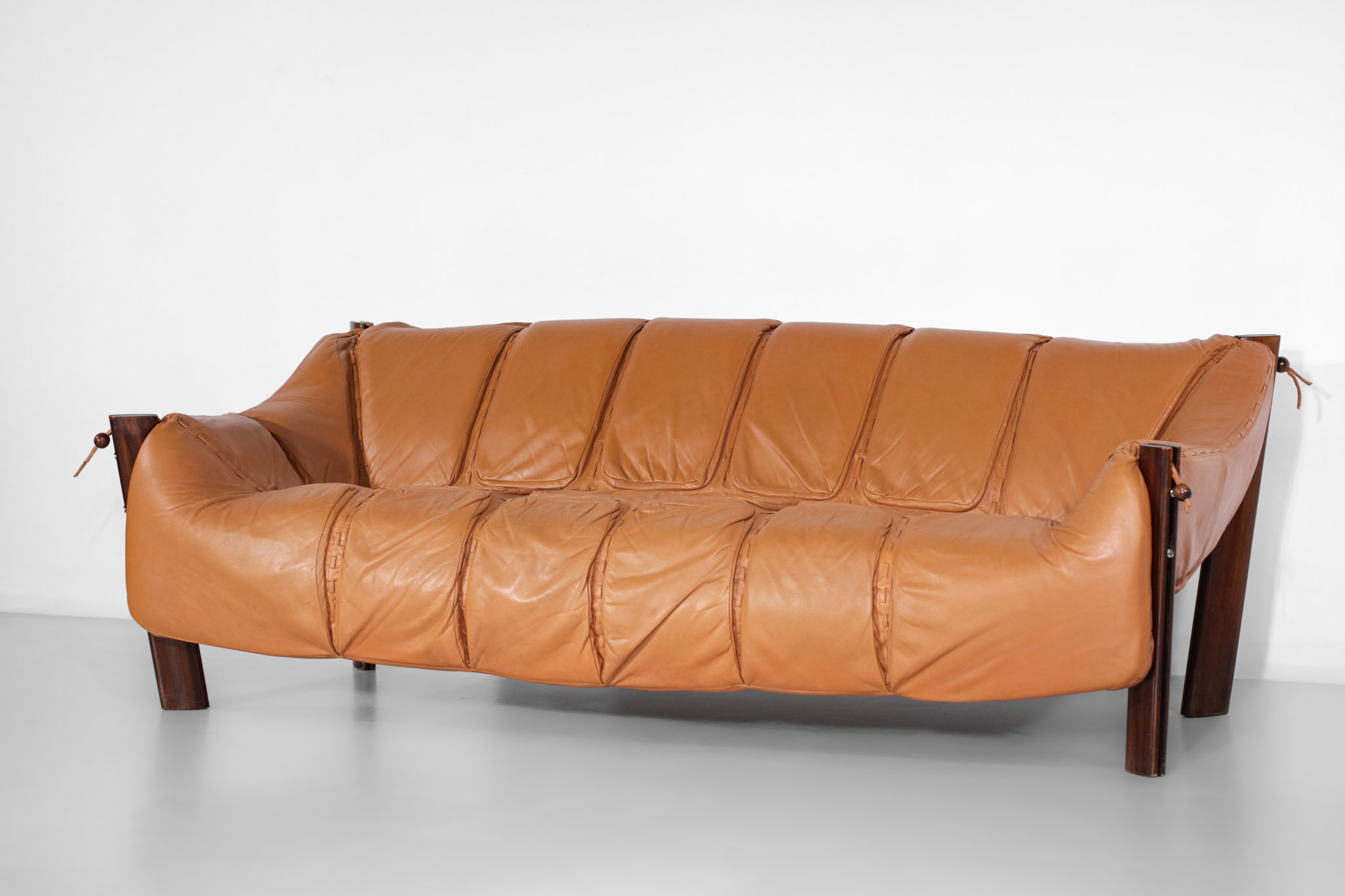large sofa Percival Lafer MP 211 leather camel - F595 - Image 4
