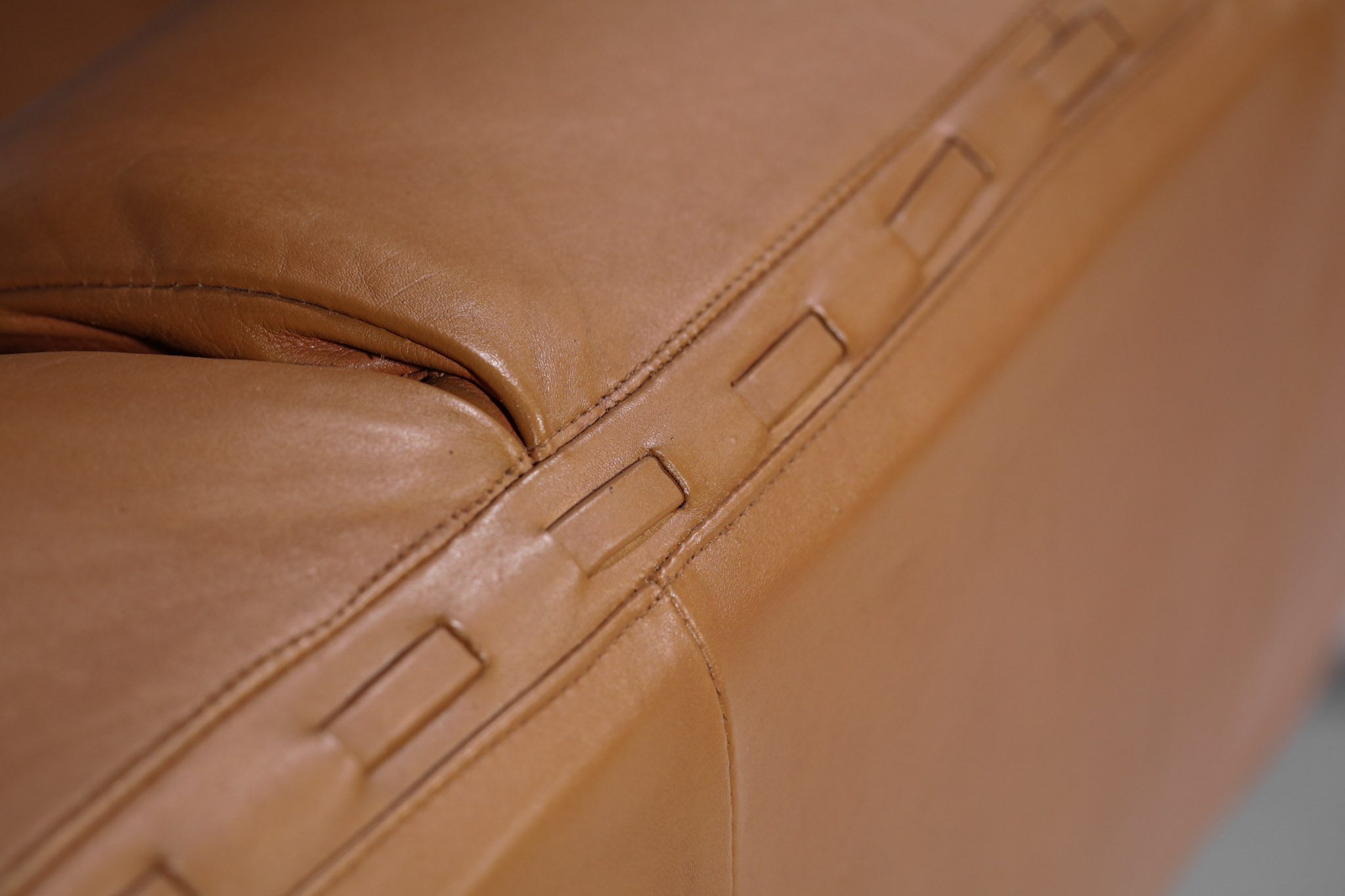 grand canapé sofa percival lafer MP 211 cuir camel - F595