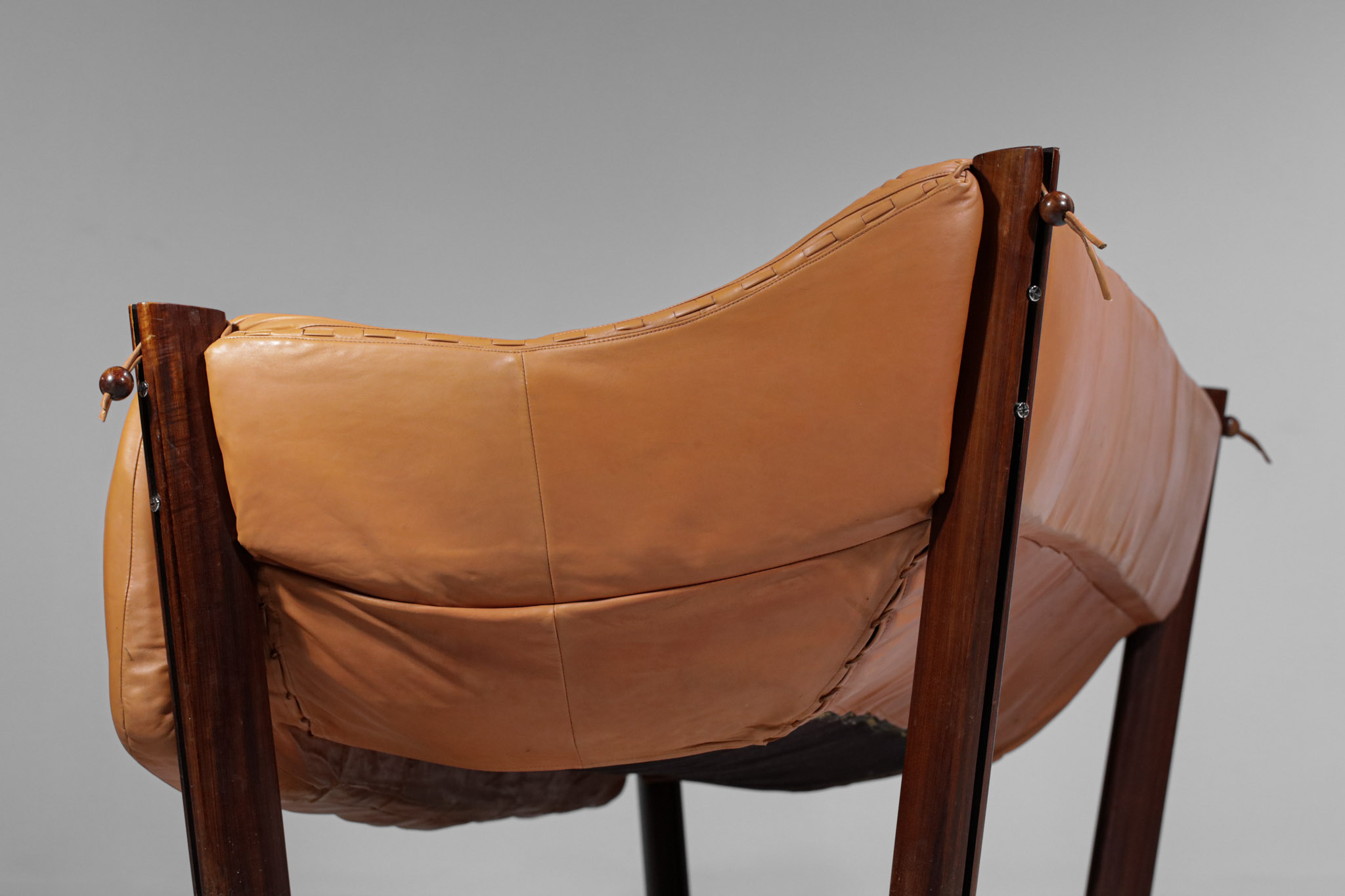 grand canapé sofa percival lafer MP 211 cuir camel - F595