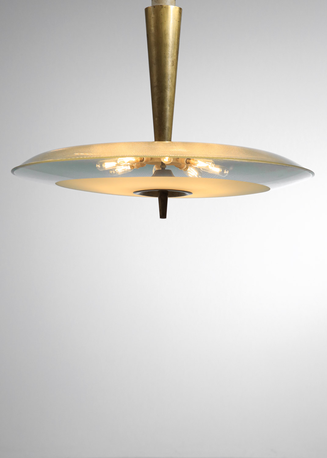 grand lustre suspension max ingrand pour fontana arte années 60 H362
