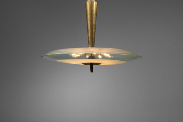 grand lustre suspension max ingrand pour fontana arte années 60 H362