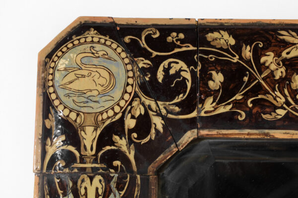 grand miroir en faience XIX siècle piece unique