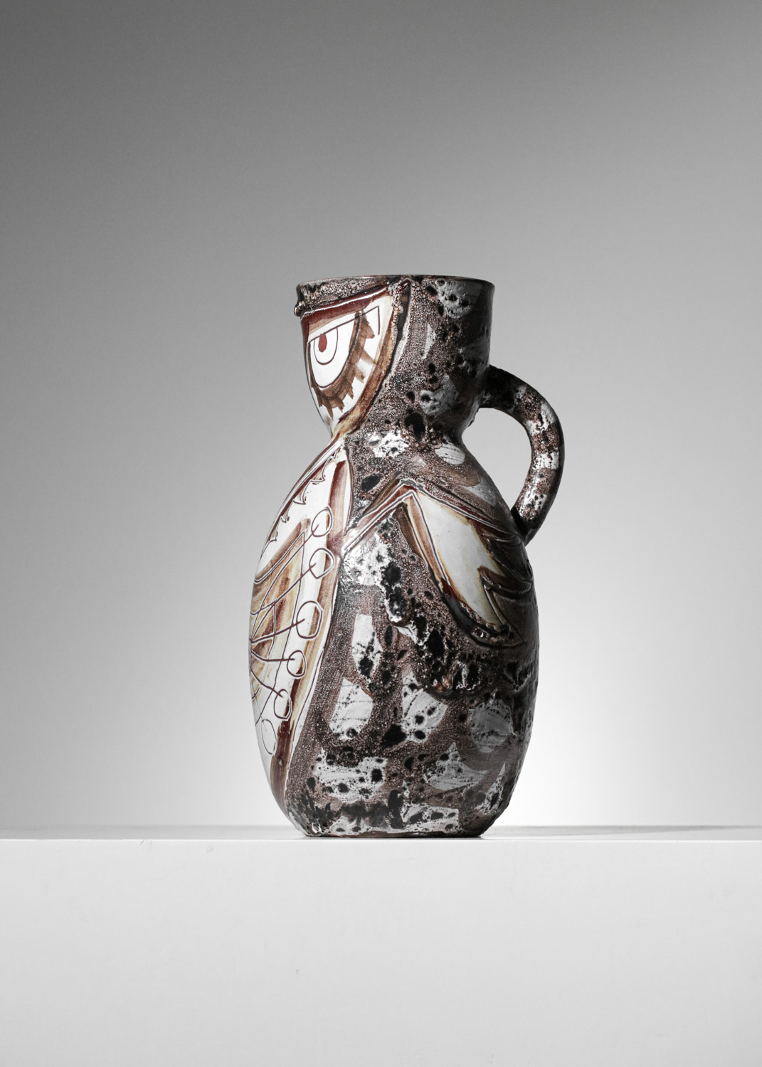 grand pichet en céramique vallauris Daniel années 50 vase - G868