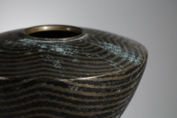 Grand vase en dinanderie années 30 non signé art déco - G388