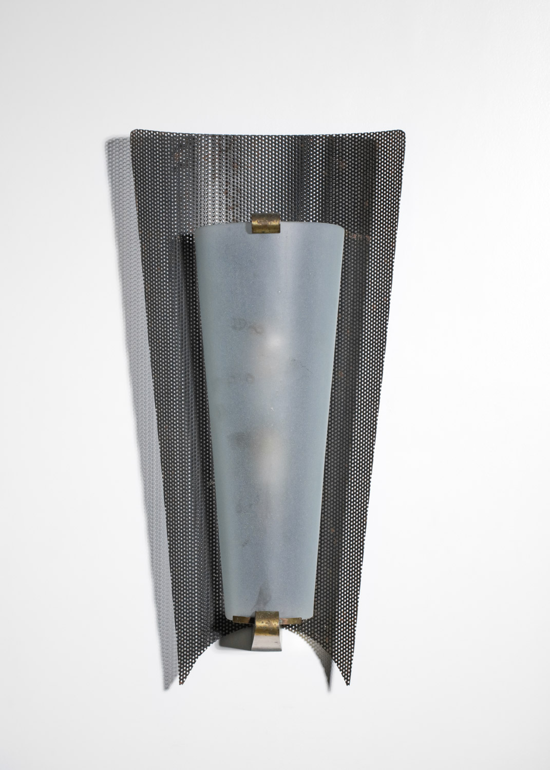 big wall light 50's style Mathieu Mategot in rigitulle and wrought iron - G851 - Image 7